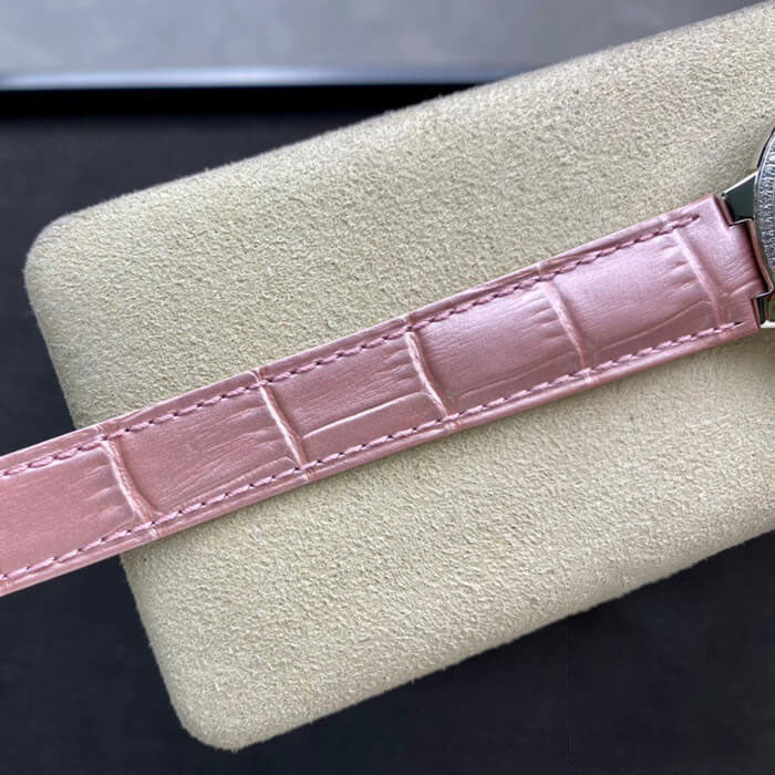 BALLON BLEU DE  33MM V6 FACTORY PINK LEATHER STRAP