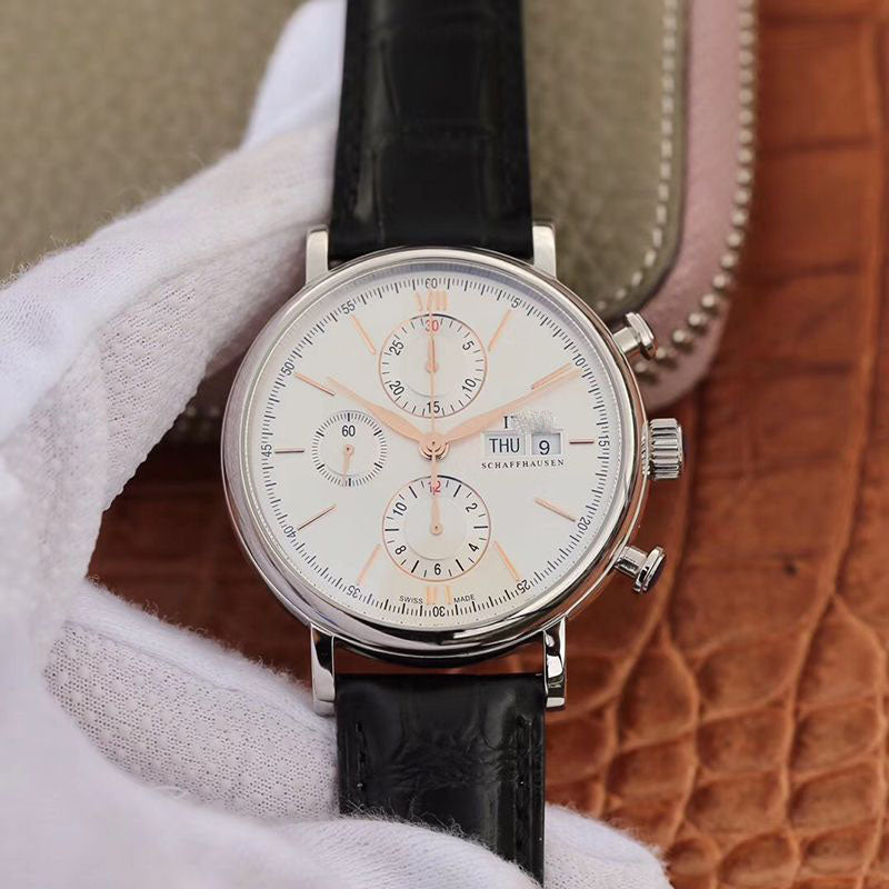 PORTOFINO CHRONOGRAPH MULTI-FUNCTION IW391022 ZF FACTORY WHITE DIAL WITH ROSE GOLD MARKERS